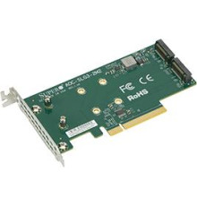 Контроллер RAID SSD Supermicro NVME AOC CARD AOC-SLG3-2M2-O