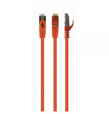 Патч-корд S/FTP Cablexpert (PP6A-LSZHCU-O-0.5M) cat.6a, литой, 50u "штекер с защелкой, 0.5м, оранжевый