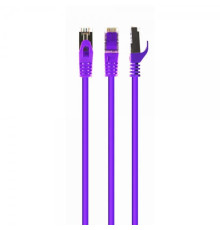 Патч-корд S/FTP Cablexpert (PP6A-LSZHCU-V-15M) cat.6a, литой, 50u "штекер с защелкой, 15м, фиолетовый
