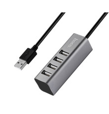 Концентратор USB2.0 Hoco HB1 4хUSB2.0 Tarnish (HB1UT)