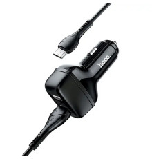 Автомобільний зарядний пристрій Hoco N5 (2USB 2.4А) Black (S23140) + кабель MicroUSB