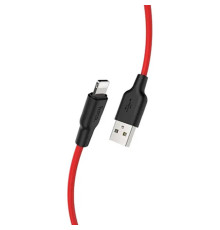 Кабель Hoco X21 Plus Silicone USB - Lightning, 1 м, Black/Red (D25607)