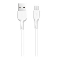 Кабель Hoco X20 Flash USB - microUSB (M/M), 1 м, White (D21032)