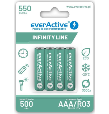 Аккумулятор everActive AAA/HR03 Ni-MH 550mAh BL 4шт