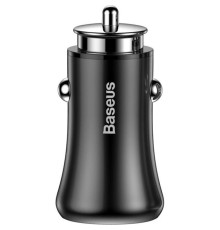 Автомобільний зарядний пристрій Baseus Gentleman (2USB, 4.8А) Black (CCALL-GB01)
