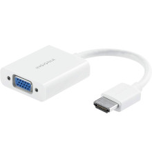 Адаптер Insignia HDMI - VGA (M/F), со звуком и питанием, 0.1 м, белый (NS-PCAHV) OEM