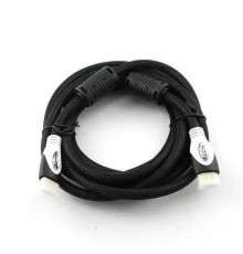 Кабель Gresso FL-H002C HDMI - HDMI (M/M), 2 феррита, оплетка, 3 м, круглый (2000700002159)