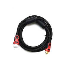 Кабель Gresso H3005 HDMI - HDMI (M/M), 2 феррита, оплетка, 3м, круглый (2000700002180)