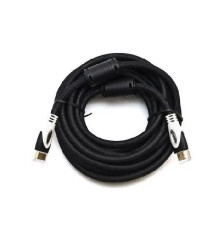 Кабель Gresso PT-H002C HDMI - HDMI (M/M), 2 фериту, обплетення, 5м, круглий (2000700002234)