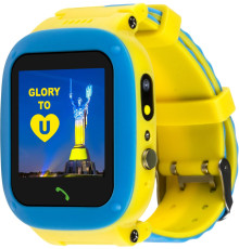 Детские смарт-часы AmiGo GO004 Glory Splashproof Camera+LED Blue Yellow
