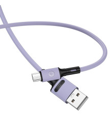 Кабель Usams US-SJ435 USB - Micro USB (M/M), 1 м, Purple (SJ435USB04)
