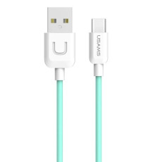 Кабель Usams US-SJ099 USB - USB Type-C, 1 м, Cyan (TCUSBXD03)