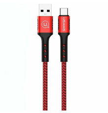 Кабель Usams US-SJ289 USB - USB Type-C, 1.2 м, Red (SJ289USB02)