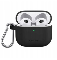 Чeхол Usams US-BH741 Silicon для Apple AirPods 3 Black (BH741AP01)