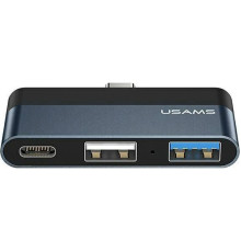 Концентратор USB Type-C Usams US-SJ490 Mini HUB Black (SJ490HUB01)