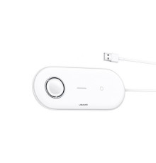 Беспроводное зарядное устройство Usams US-CD119 2in1 Wireless Charger 10W White (CD119WH01)