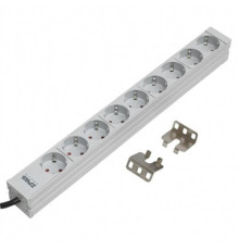 Блок розеток Zpas 19" 1U 9хSchuko, без выключателя, вилка С14 (W-LZ30-09-SU-000-K)