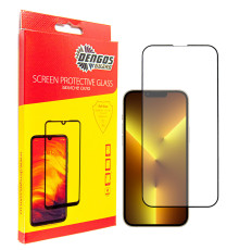 Защитное стекло Dengos для Apple iPhone 13 Black Full Glue (TGFG-316)