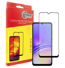 Захисне скло Dengos для Samsung Galaxy A05 SM-A055 Black Full Glue (TGFG-330)