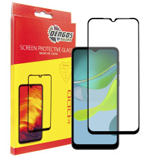 Захисне скло Dengos для Motorola Moto E13/E20 Black Full Glue (TGFG-282)