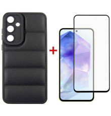 Чохол-накладка Dengos для Samsung Galaxy A55 SM-A556 Black (DG-KM-57) + захисне скло