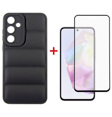 Чохол-накладка Dengos для Samsung Galaxy A35 SM-A356 Black (DG-KM-56) + захисне скло