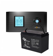 Комплект резервного живлення Njoy, ДБЖ Aira 1200 + АКБ OZ Power OZ12V100 12V 100AH