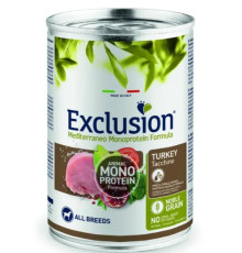 Консервированный корм для собак Exclusion Adult All Breeds с индейкой 400 г (5190/10283)