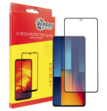 Защитное стекло Dengos для Xiaomi Poco M6 Pro 4G Black Full Glue (TGFG-360)