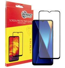 Захисне скло Dengos для Xiaomi Poco C65 Black Full Glue (TGFG-352)