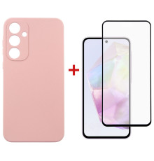 Чохол-накладка Dengos для Samsung Galaxy A35 SM-A356 Pink (DG-KM-91) + захисне скло