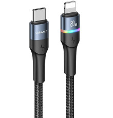 Кабель Usams US-SJ538 USB Type-C - Lightning, 1.2 м, Black (SJ538USB01)