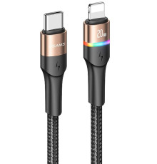 Кабель Usams US-SJ538 USB Type-C - Lightning, 1.2 м, Gold (SJ538USB02)