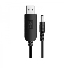 Кабель живлення SK USB-DC5.5mm x3.5 9V-12V 1m Black (10050050422010585.5x3.5)