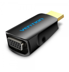 Адаптер Vention HDMI - VGA+3.5 мм (M/F), Black (AIDB0)