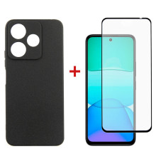 Чохол-накладка Dengos для Xiaomi Redmi 13 4G Black (DG-KM-98) + захисне скло