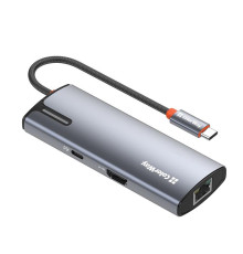 Док-станція СolorWay USB-C 6-в-1 Type C PD 100W/USB3.0х3/HDMI 4К/RJ45 (CW-HUB02)