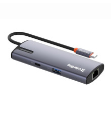 Док-станція СolorWay USB-C 6-в-1 Type C PD 100W/USB3.0х3/USB2.0/RJ45 (CW-HUB03)