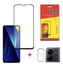 Захисне скло Dengos для Poco C65 Black Full Glue (DG-TGSCP-05)