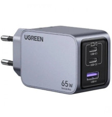 Зарядний пристрій Ugreen Nexode Pro X755 65W GaN (2хUSB-C+USB-A) Gray (25871)