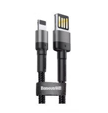 Кабель Baseus Cafule USB - Lightning (M/M), 2.4A, 1 м Black (6953156283343)