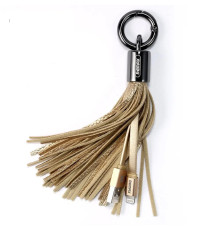 Кабель Remax RC-053i Tassel Ring USB - Lightning (M/M), 0.15 м, Gold (6954851260172)