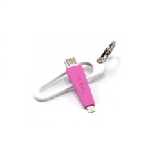 Кабель Remax RC-024i Portable USB - Lightning (M/M), 0.07 м Pink (2000700004658)