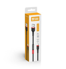 Кабель ColorWay USB - Lightning (M/M), 2.4 А, 1 м, Black (CW-CBUL064-BK)
