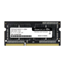 Модуль пам`ятi DDR3 4GB/1600 Team Elite (TED34G1C00C11-S01)