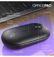 Миша бездротова OfficePro M185B Silent Click Wireless Black