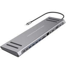 Концентратор-підставка USB-C XoKo AC-1400 (XK-AC1400-SL)