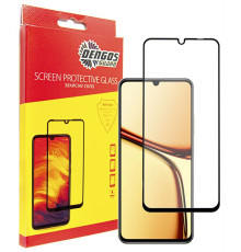 Захисне скло Dengos для Realme C61 Black Full Glue (TGFG-372)