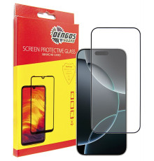 Захисне скло Dengos для Apple iPhone 16 Pro Black Full Glue (TGFG-367)