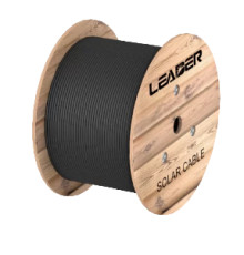 Кабель Leader PV 1x6мм2, бухта 100м, черный (УКРСЕПРО)